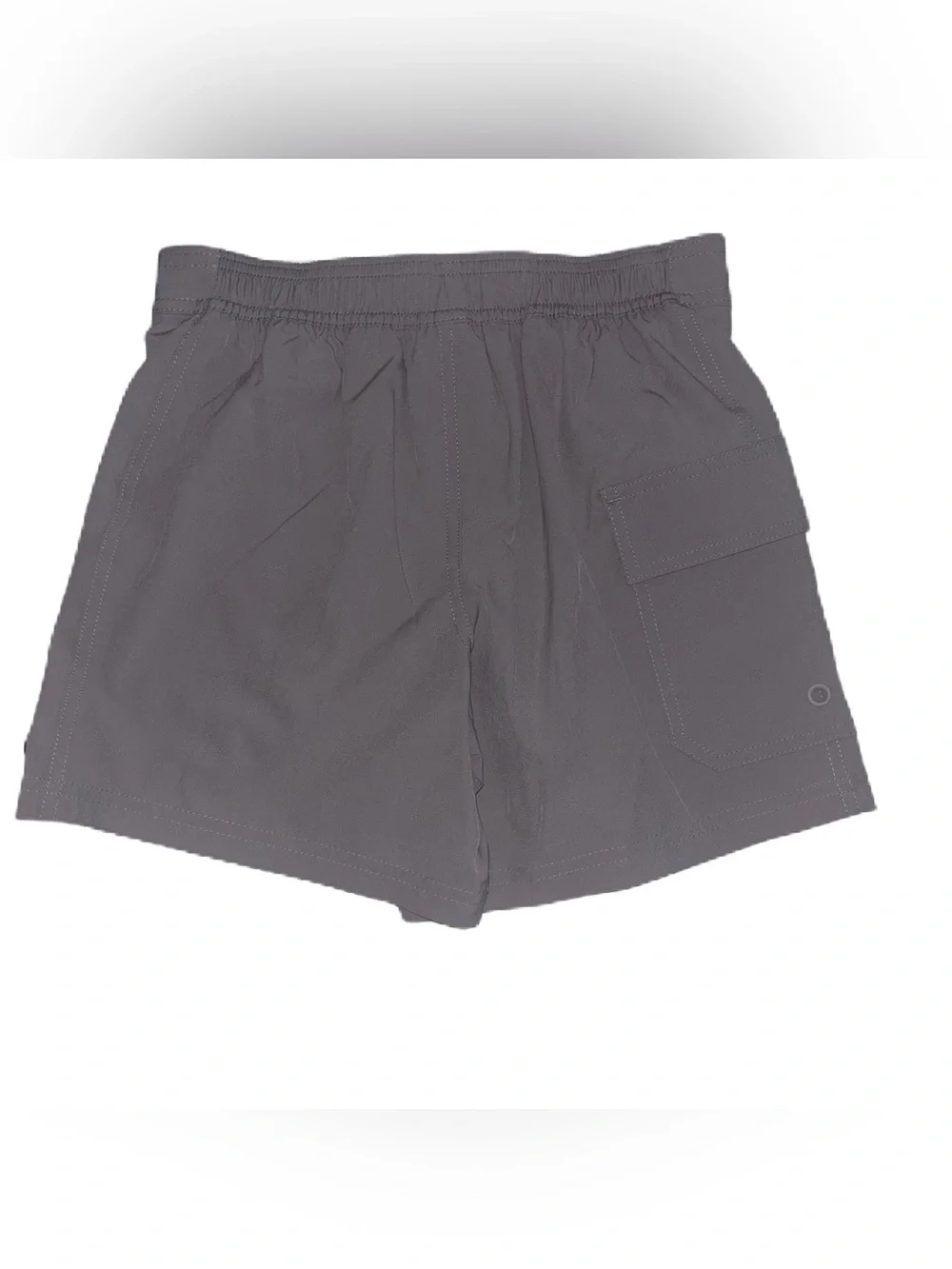 Rugged Shark Kids Gray Swim Trunks with Elastic Drawstring Waist Boys M (8)